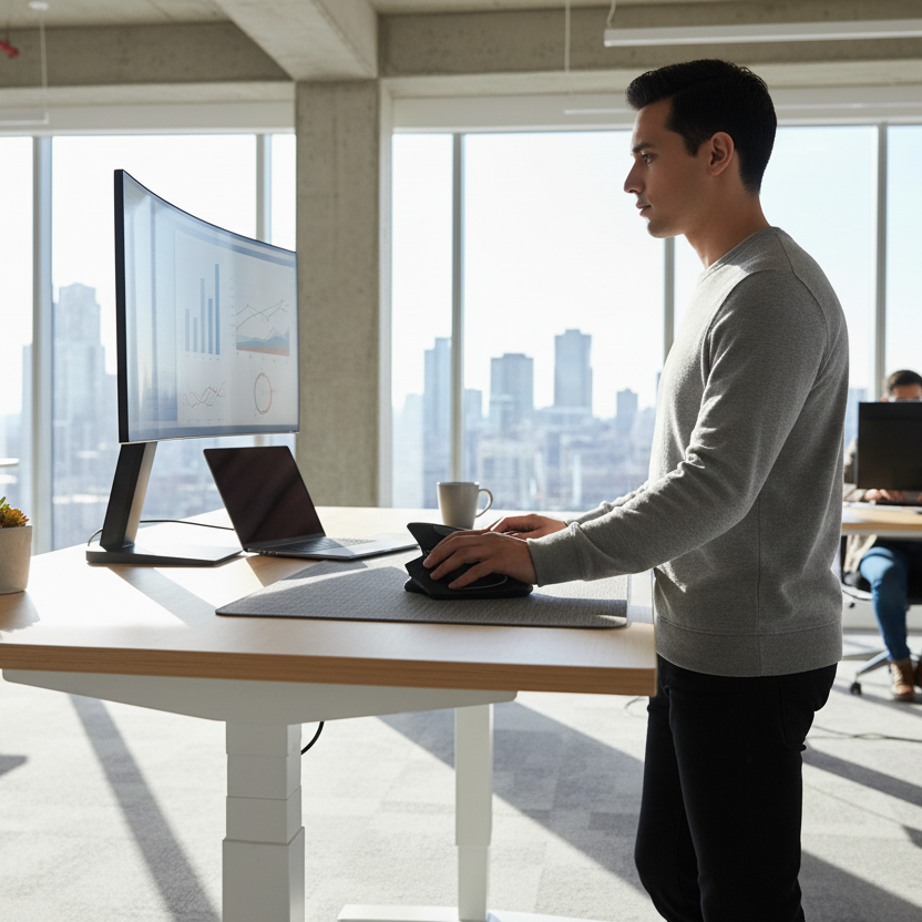 Standing Office — Left-Hander at Work