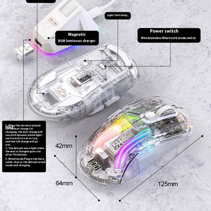 X2 Pro Tri-Mode RGB Transparent  Mouse