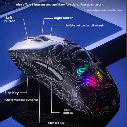 Topographic Honeycomb Tri-Mode Gaming Mouse