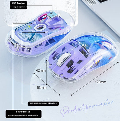 Ultra-Light  RGB Transparent Wireless Mouse
