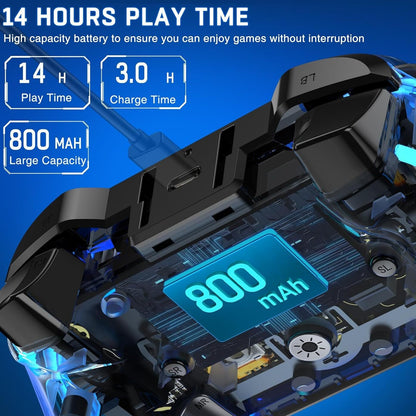 Neon RGB Transparent Gaming Controller