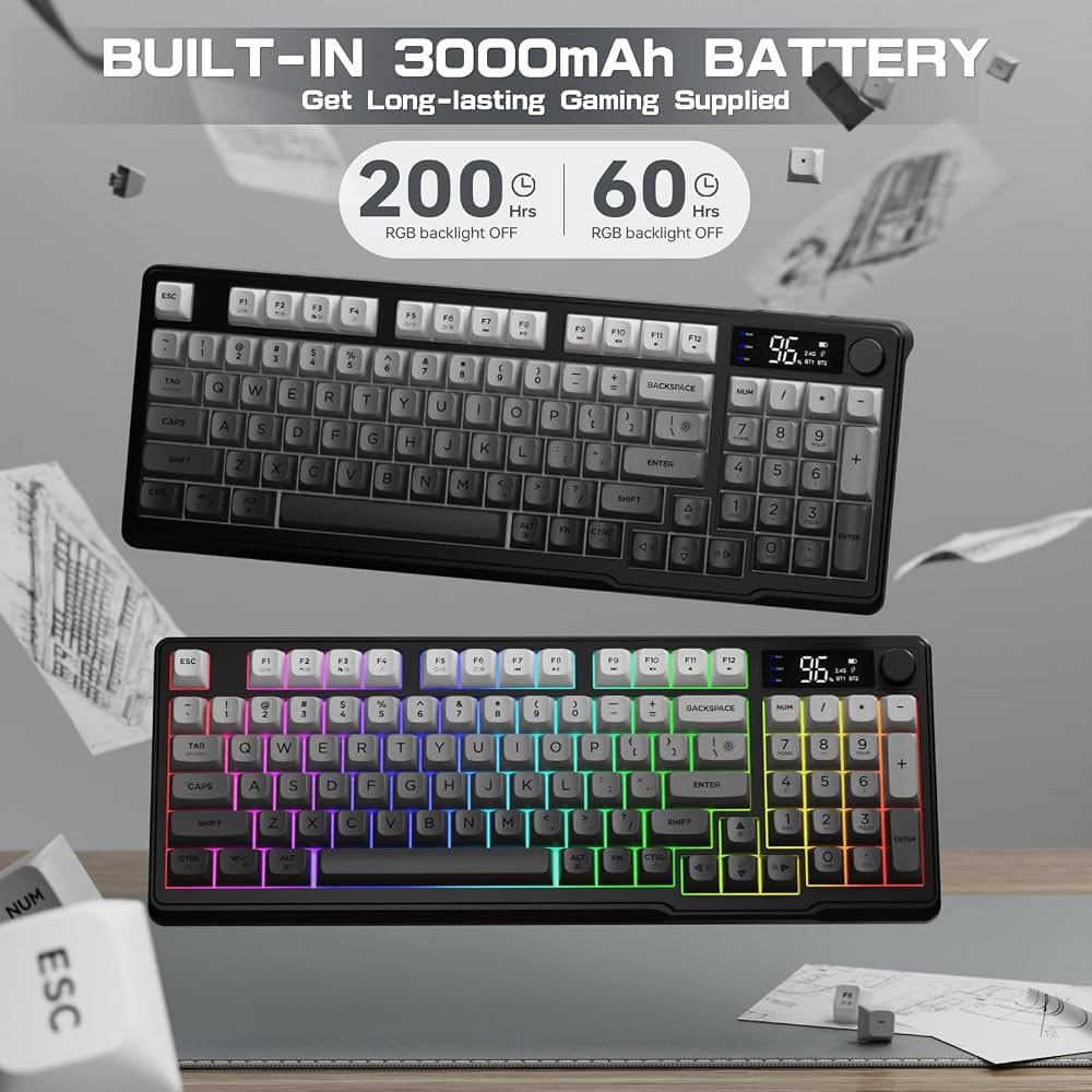 GradientFlow Dual-Mode Wireless Keyboard