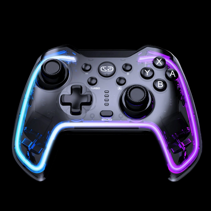 Neon RGB Transparent Gaming Controller
