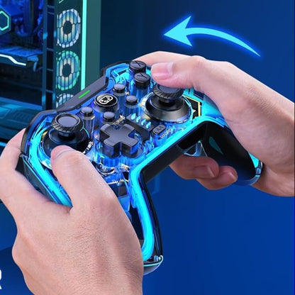 Neon RGB Transparent Gaming Controller