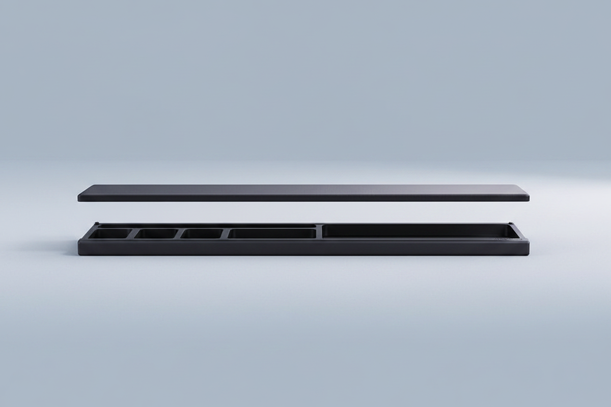 Black — Dusty Blue Side Profile