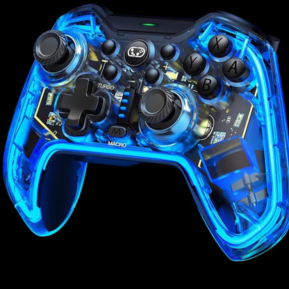 Neon RGB Transparent Gaming Controller