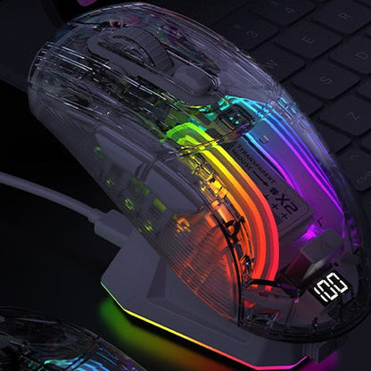 X2 Pro Tri-Mode RGB Transparent  Mouse
