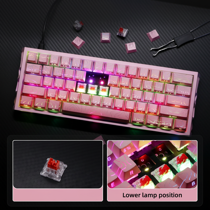 Pink Keyboard Hot Plug