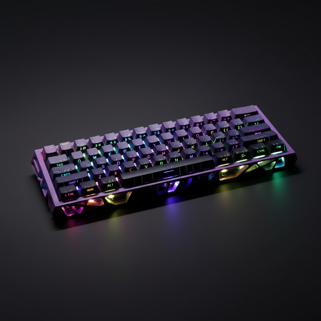 Purple RGB Keyboard - Clean Marketing Shot