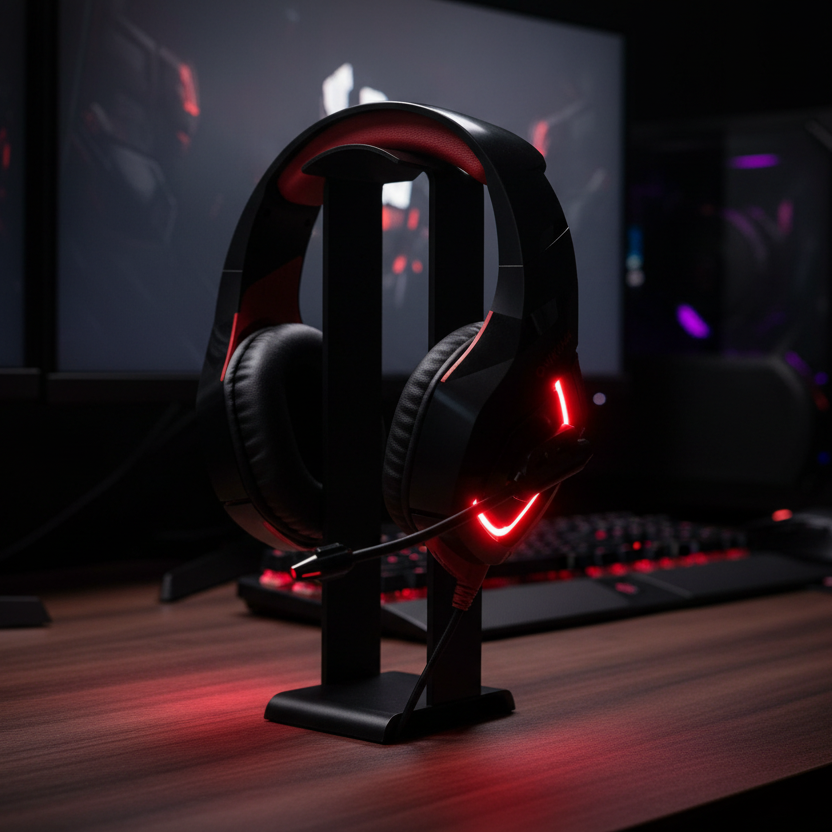 Red — Headphone Stand Red Glow