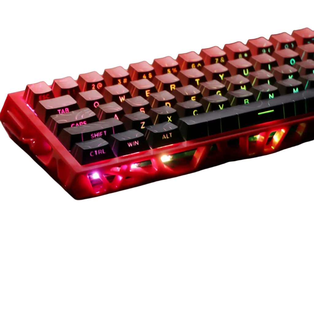 Red Keyboard Hollow Side Light
