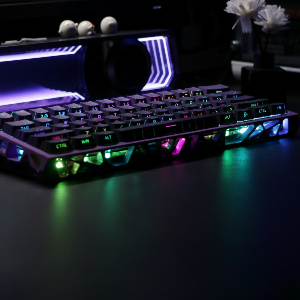 RGB Keyboard Hollow Side