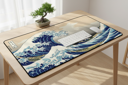 Wave — Japanese Minimal Oak Desk