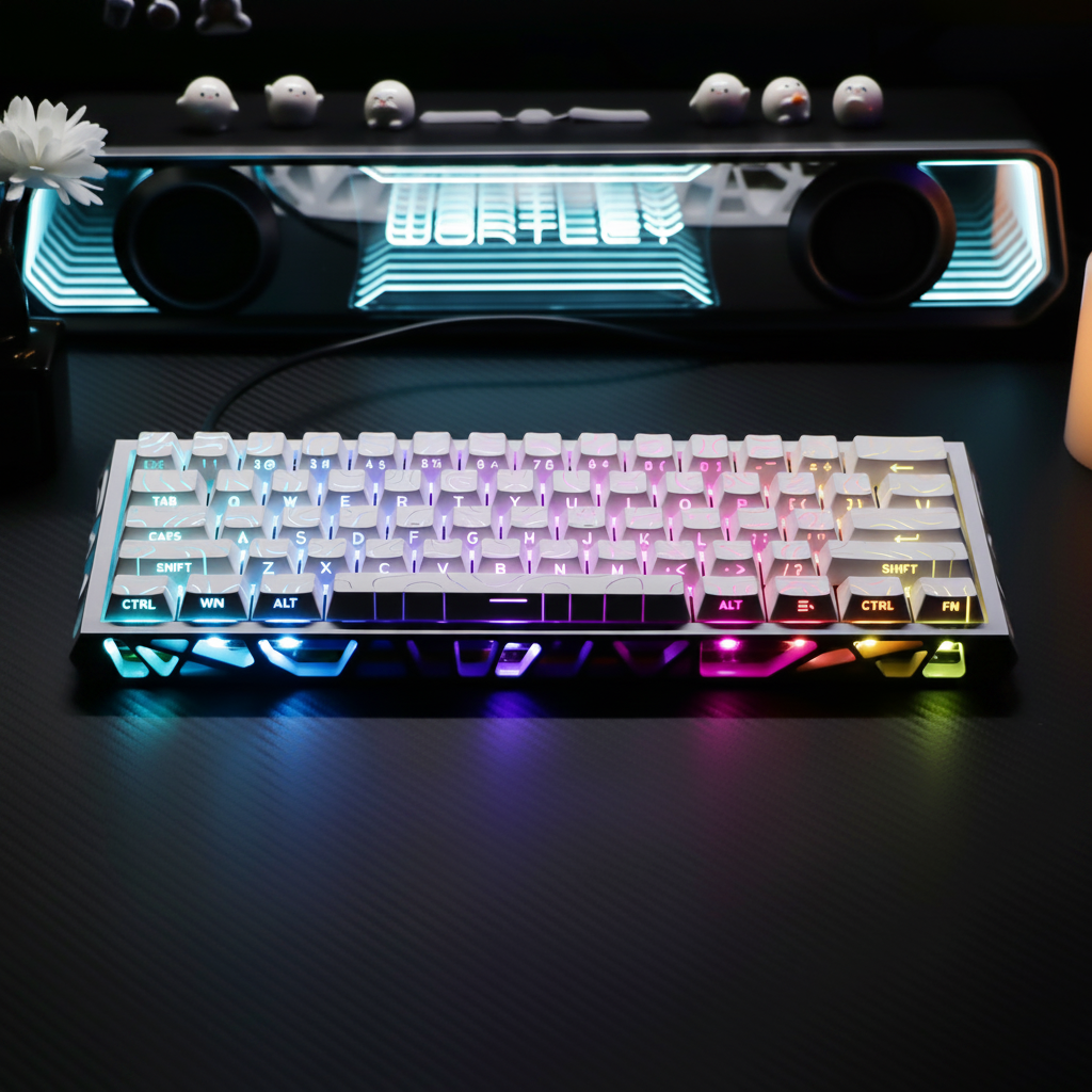 White Keyboard Desk